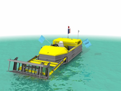 Barco para Remoção de Vegetação Aquática